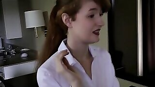 Non-professional ginger-haired nubile revealing powerful gonzo 8 min